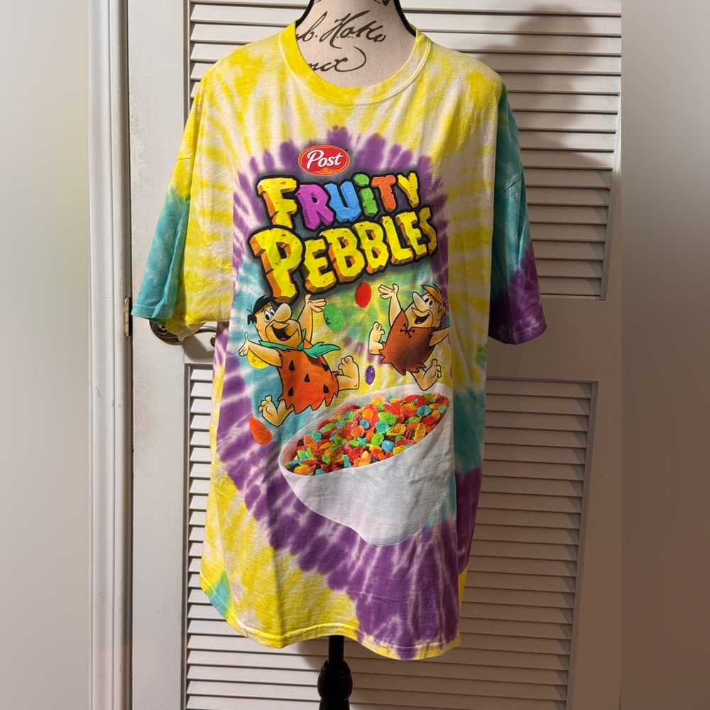 Hot Topic Fruity Pebbles Tie-Dye Tee